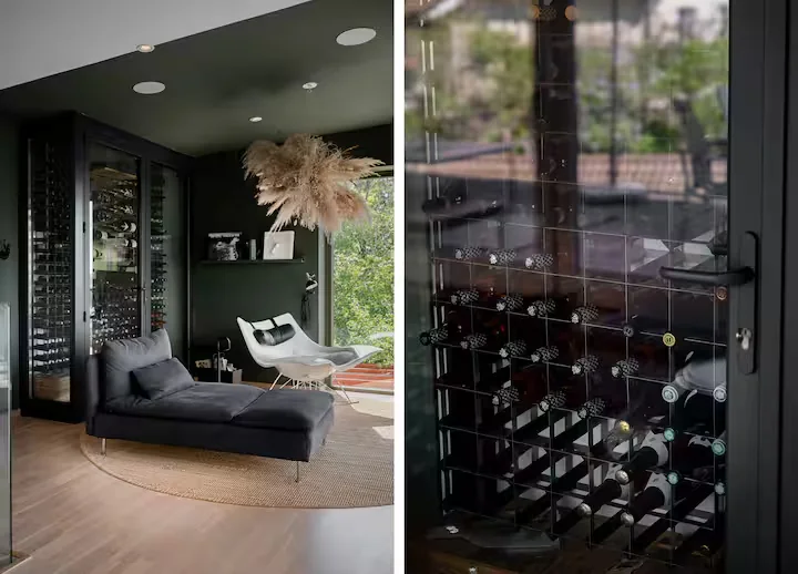Weinlounge in der Villa Bianca auf Älgö bei Stockholm
