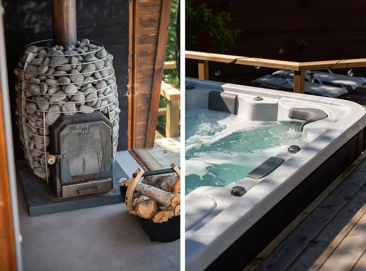 Pool & Whirlpool in der Villa Bianca auf Älgö bei Stockholm