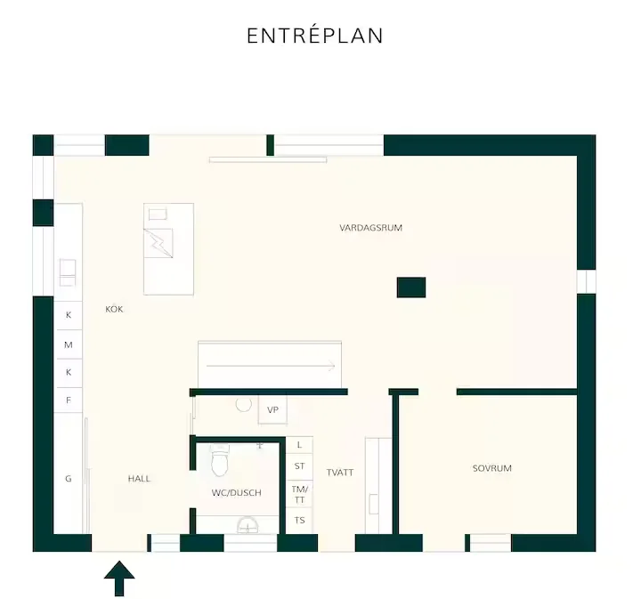 Grundriss in der Villa Bianca auf Älgö bei Stockholm